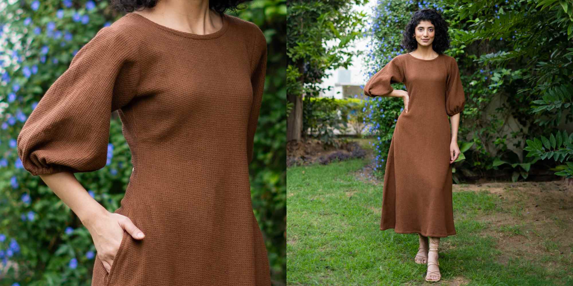 SEAMSFRIENDLY puff sleeve dress