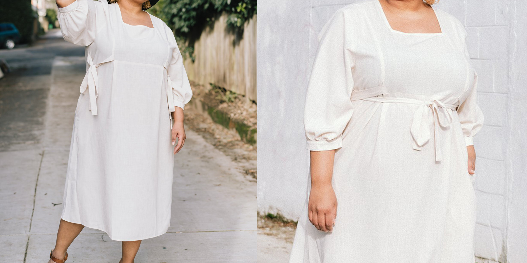 Oatmeal cottagecore style dress by Altar