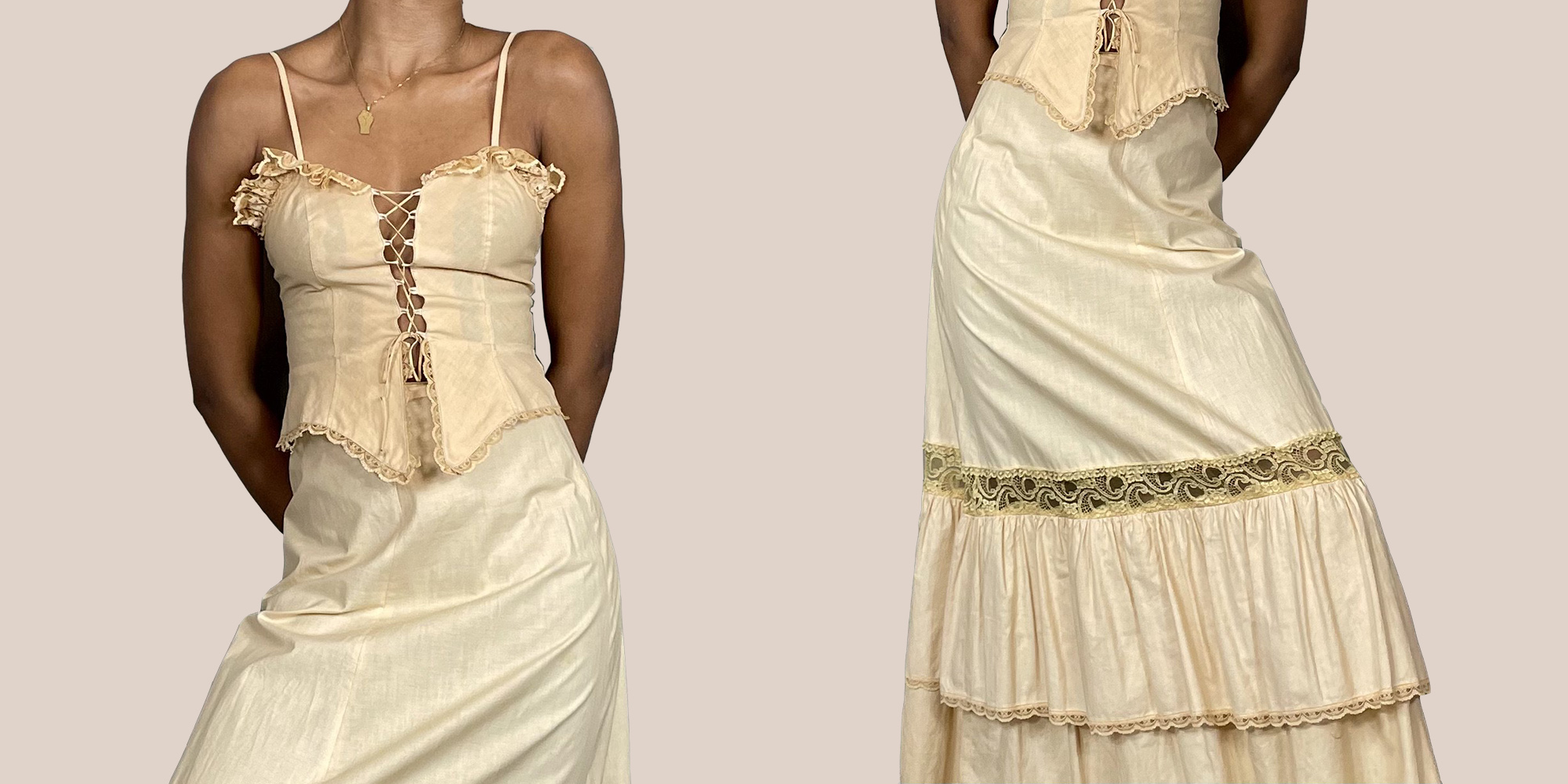 Woman in One Vintage sustainable corset top