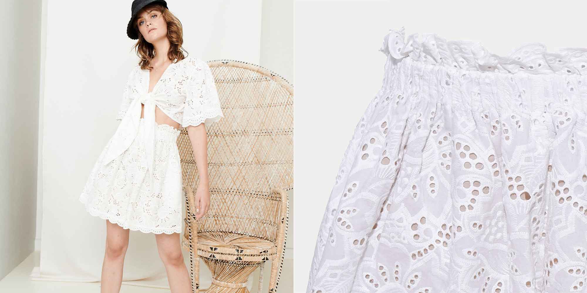 woman wearing white lace shorts by underprotection