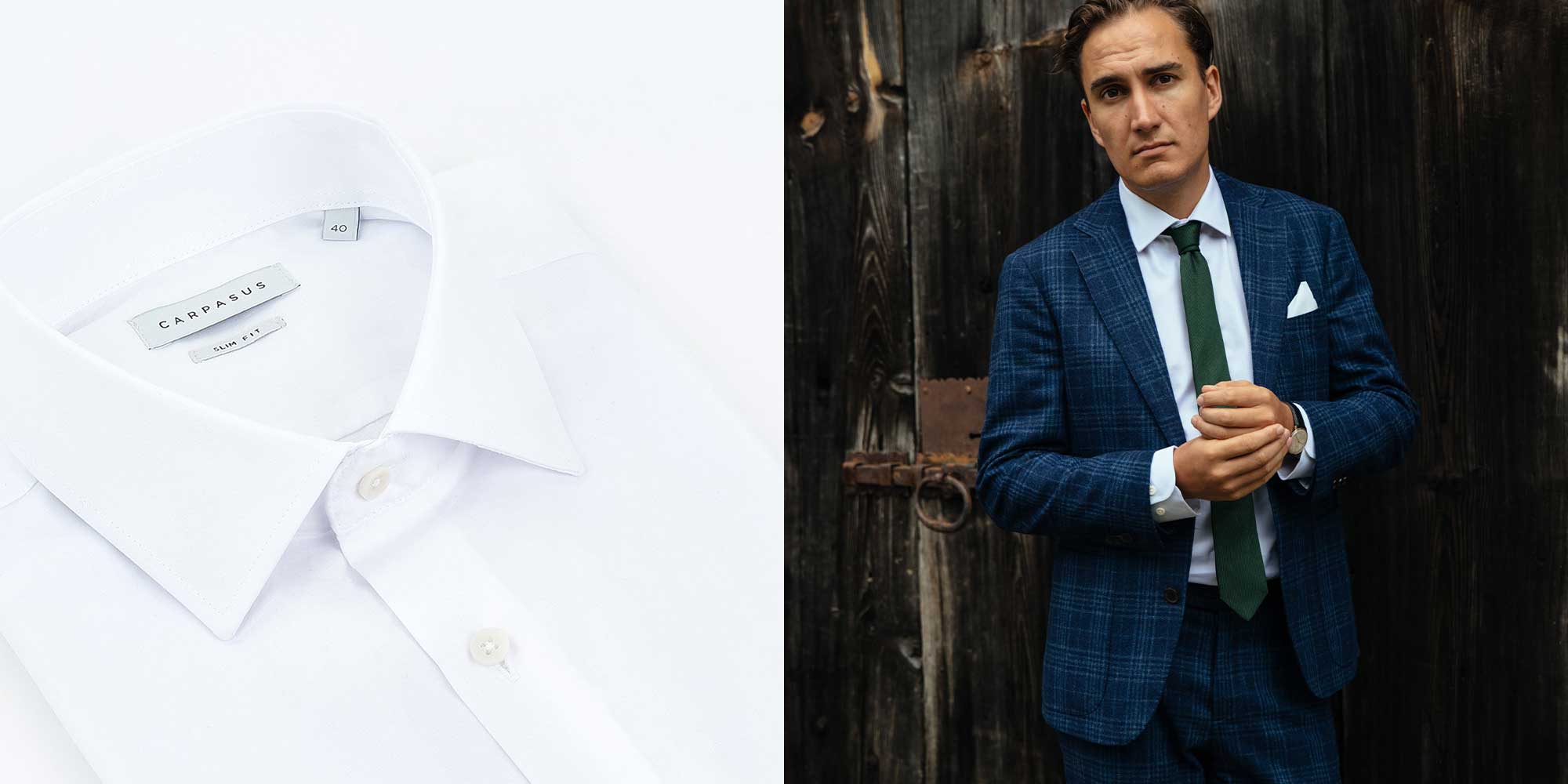 A sustainable white Oxford shirt by CARPASUS.