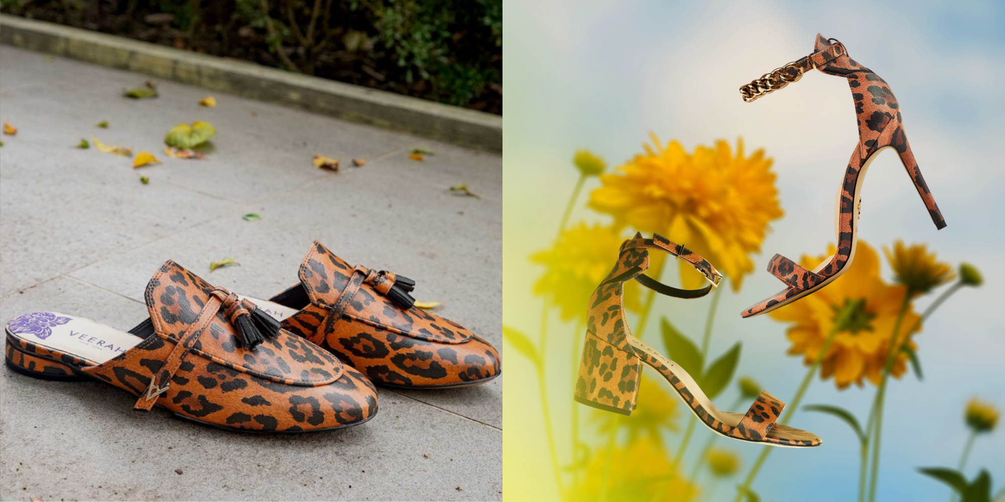 Loafers and heels made from apple leather by VEERAH.