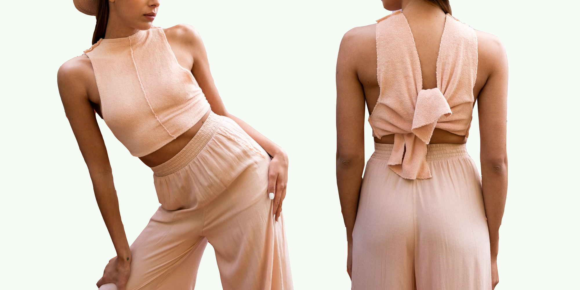 Woman in Nightswim conscious wrap crop