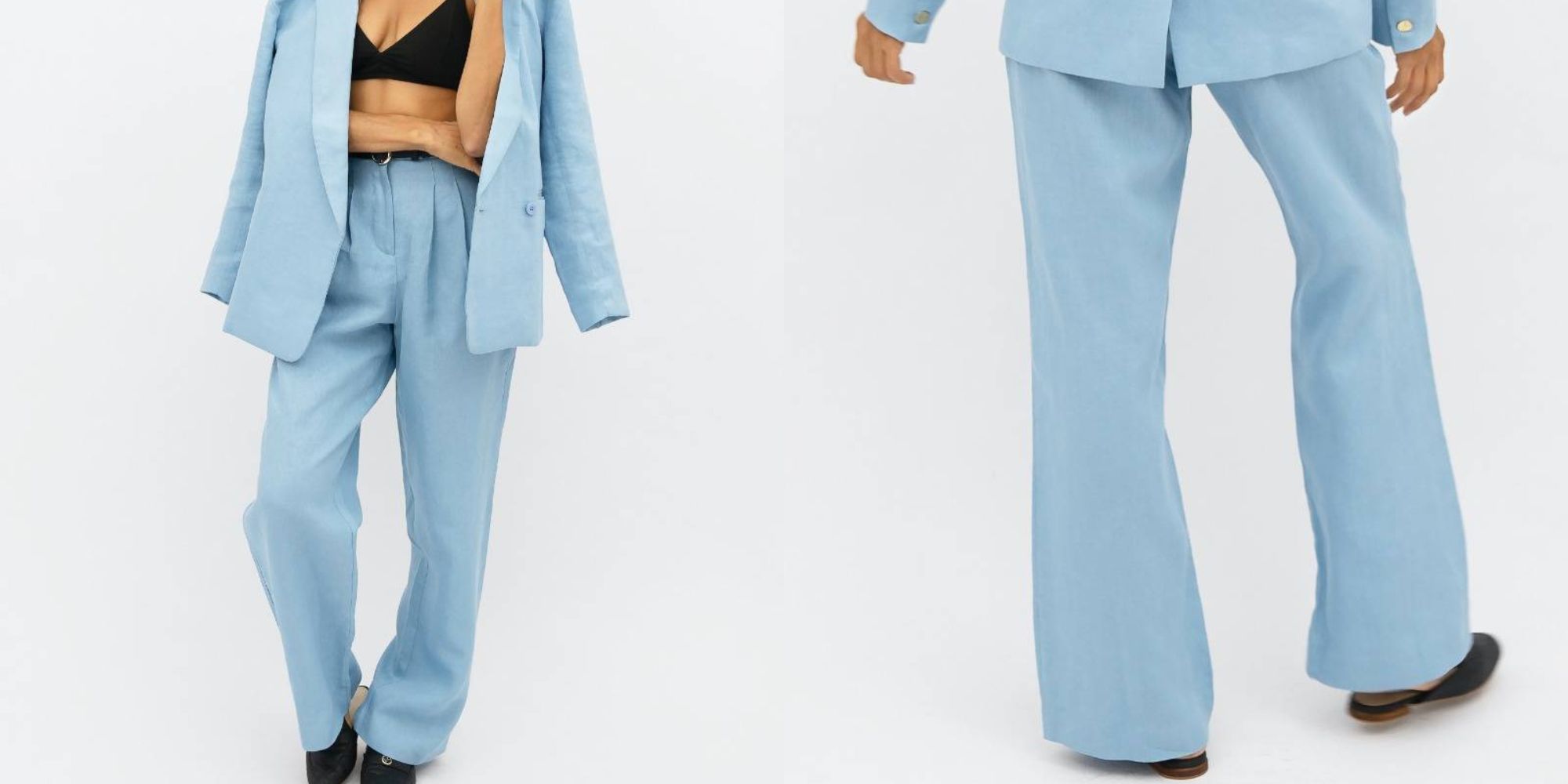 Light blue linen pants by 1 People.
