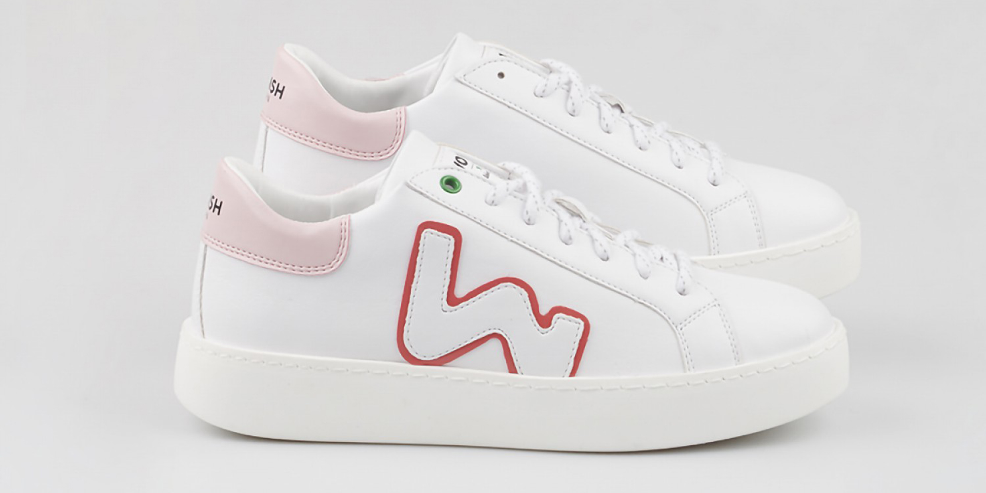 Sustainable rose sneakers by Womsh