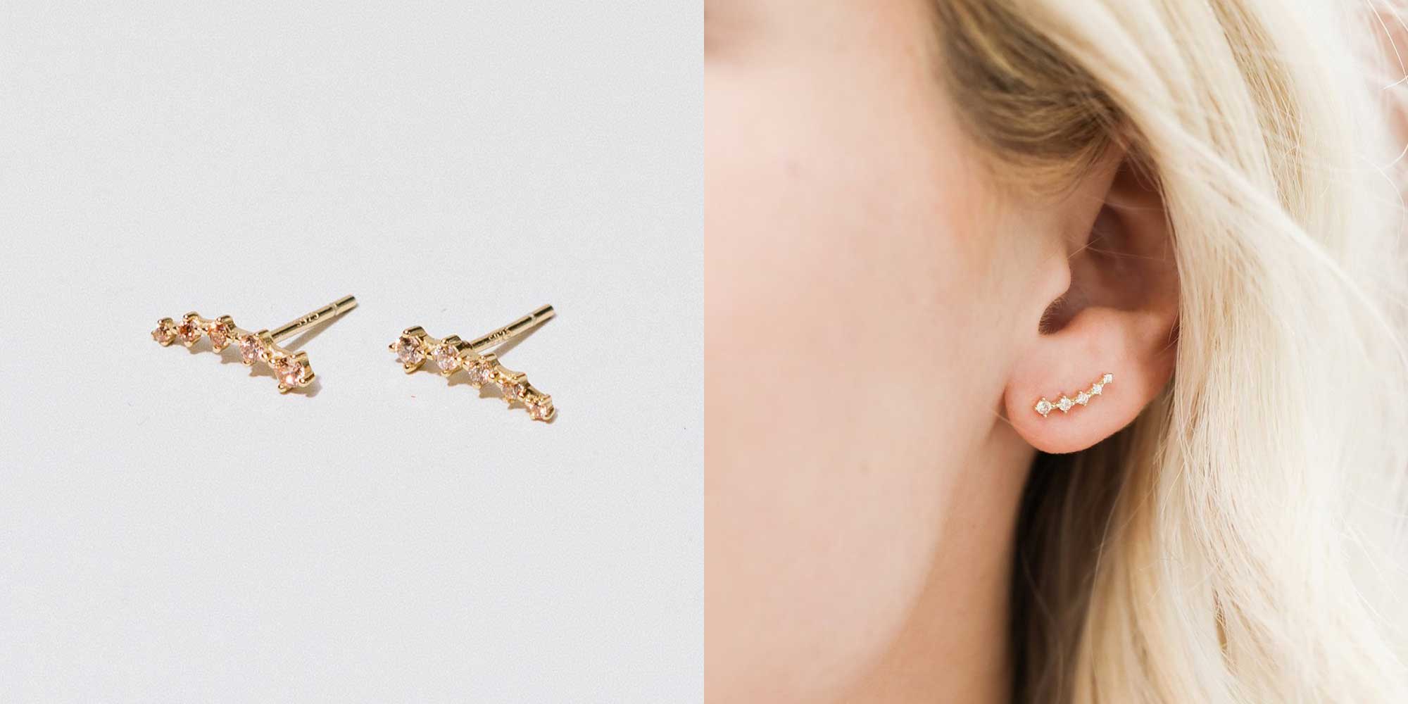 Altar PDX eco-friendly champagne earrings