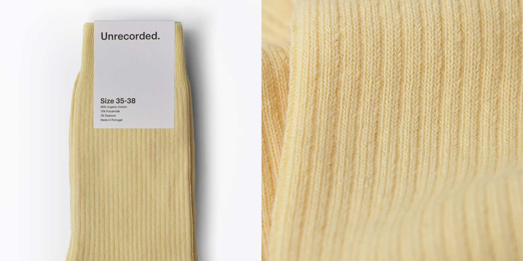 Unrecorded yellow eco-friendly socks