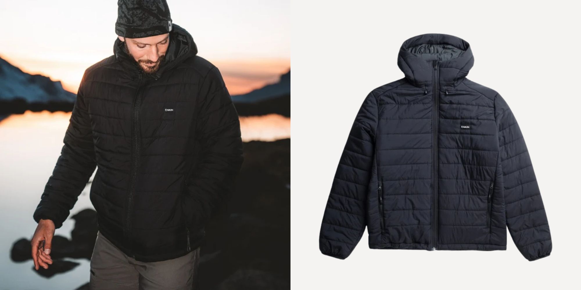black puffer jacket from nikin
