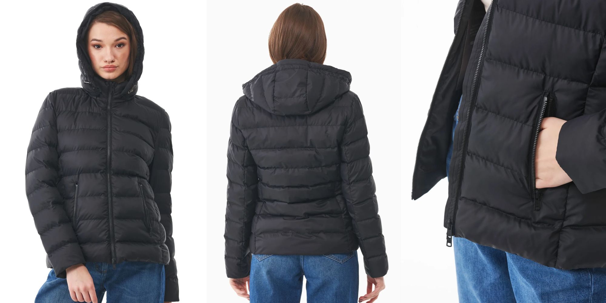 black puffer jacket from organication