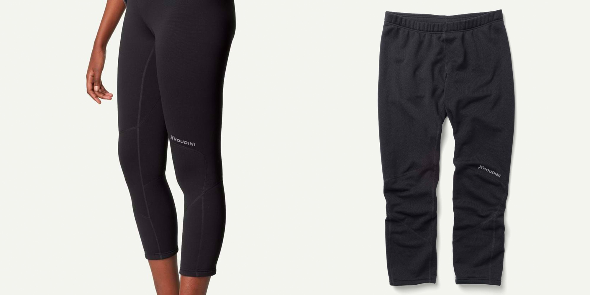 Woman in sustainable thermal pants by Houdini