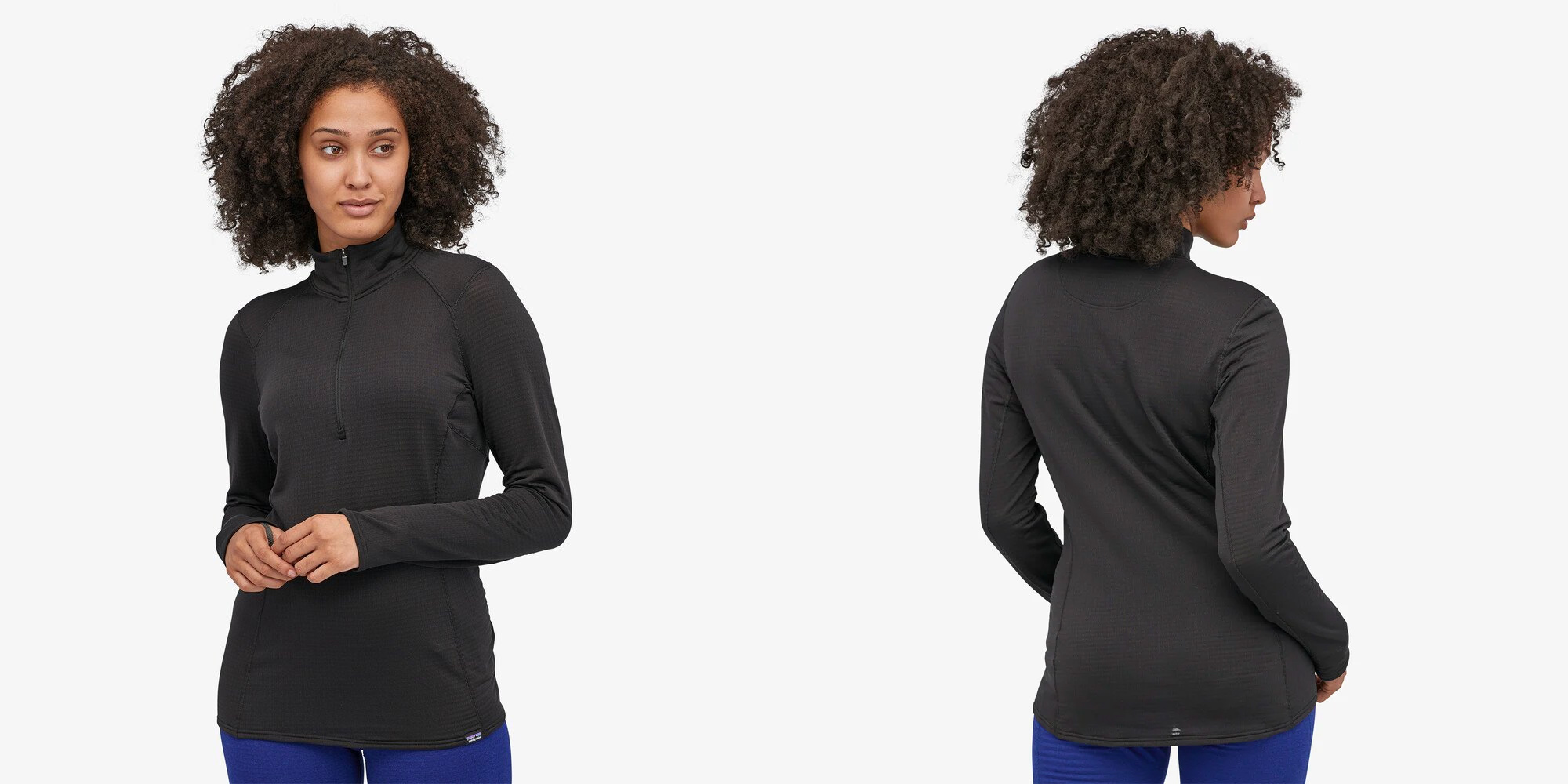 Woman in sustainable thermal by Patagonia