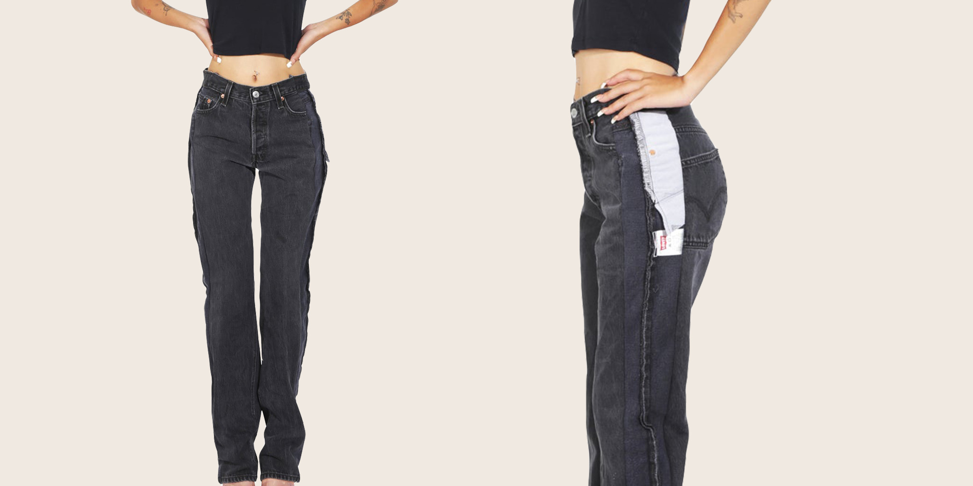 Vintage black jeans by Sami Miro Vintage