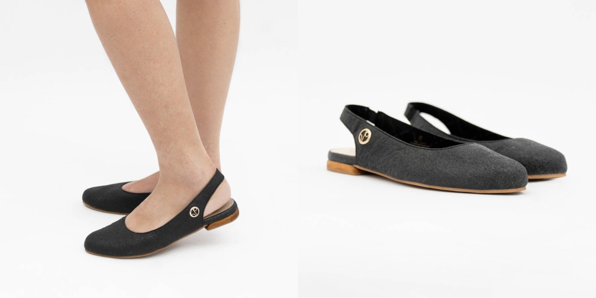 A pineapple leather slingback flats by 1People.