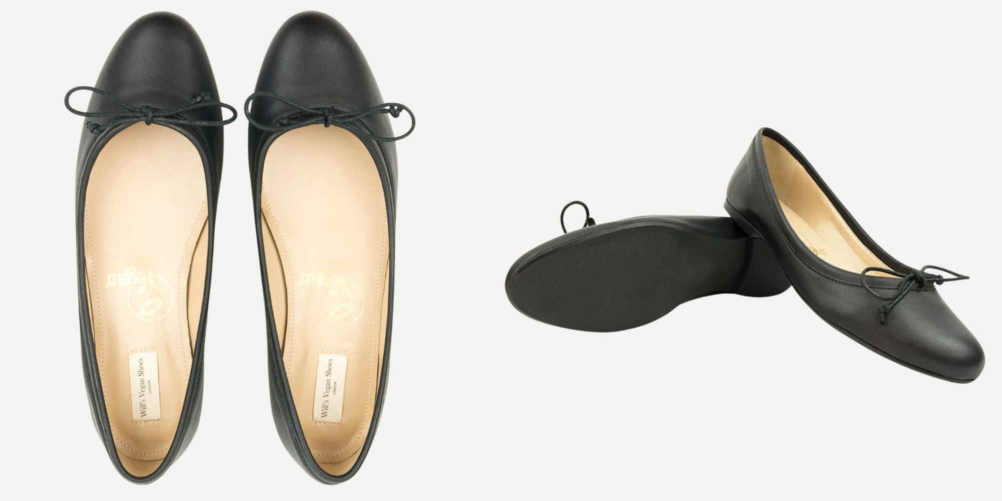 black vegan ballet flats from will's vegan store