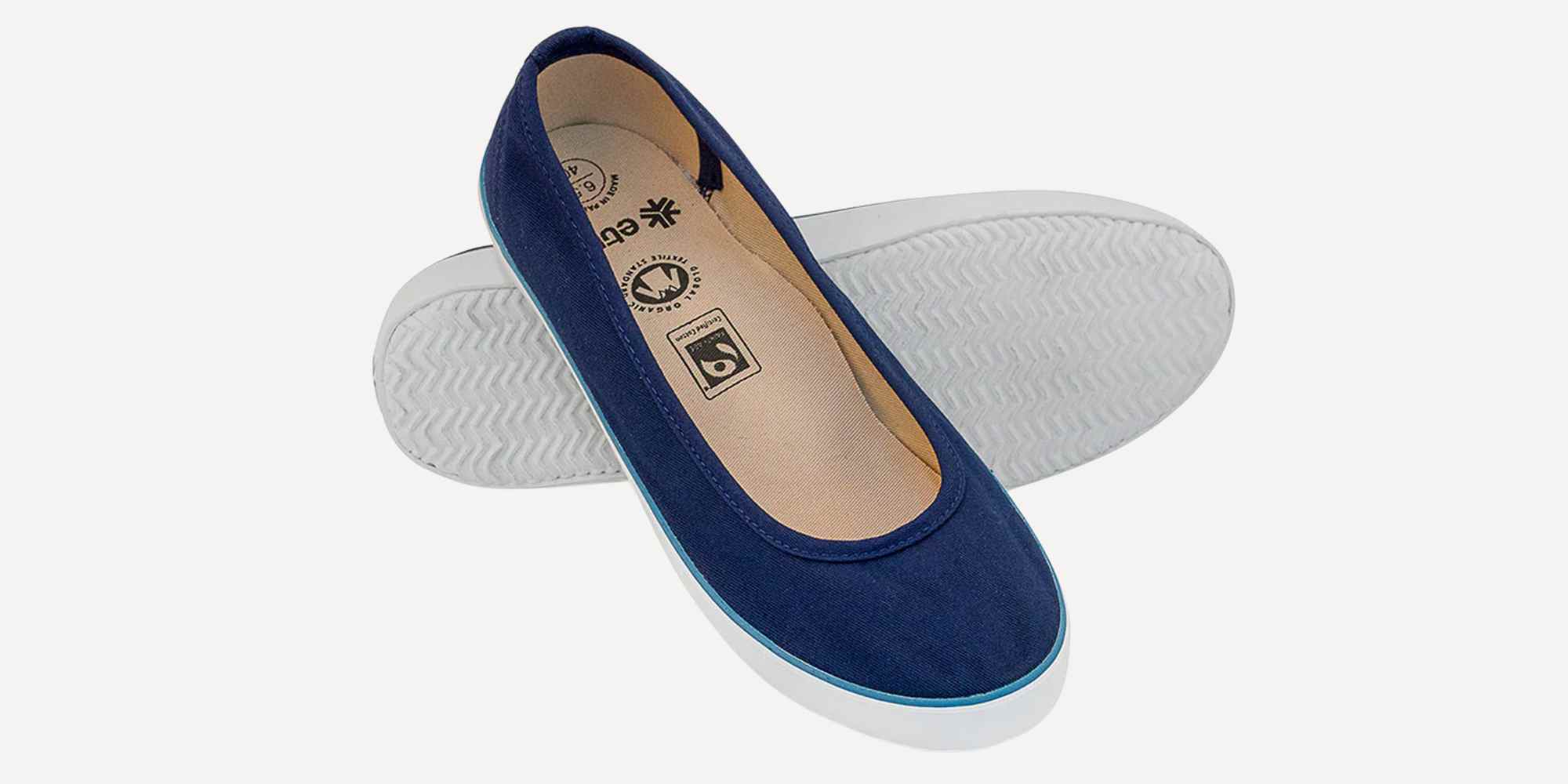 blue flat shoes from etiko