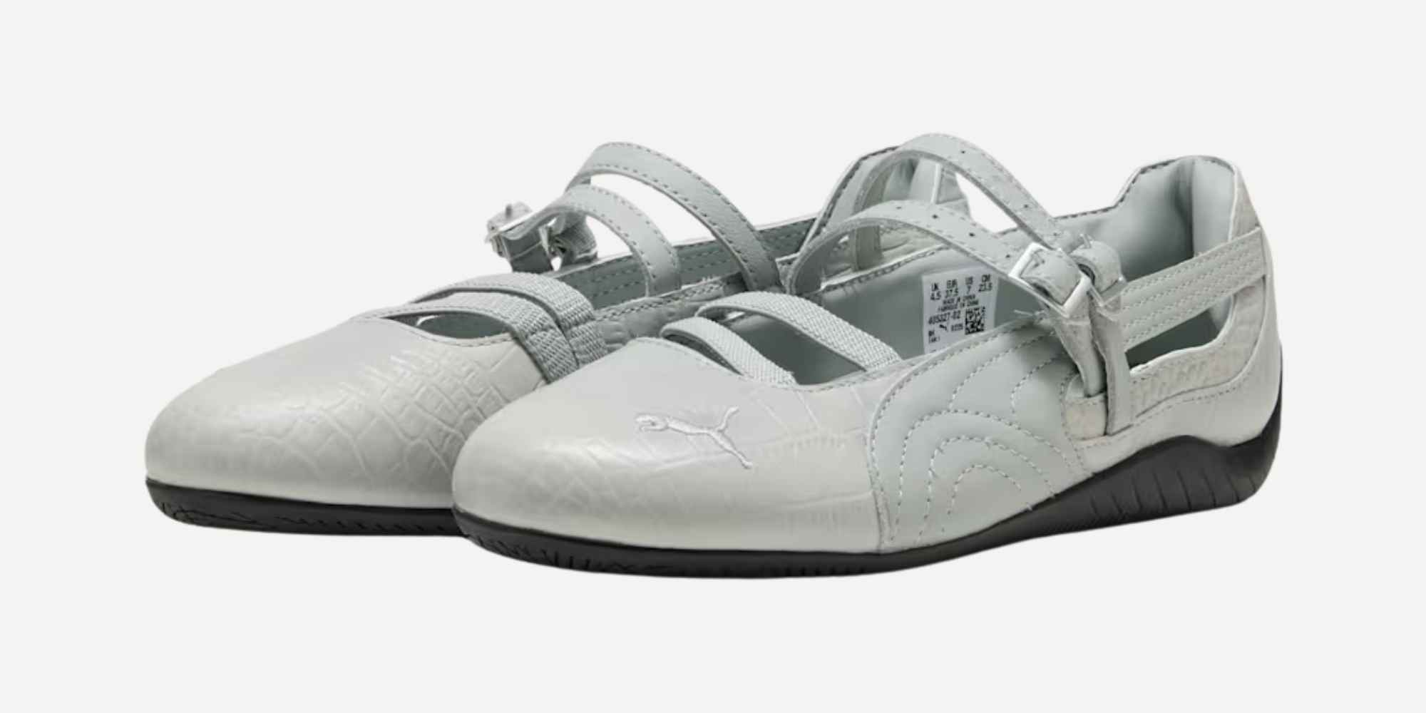 light grey speedcat ballet shoes from puma