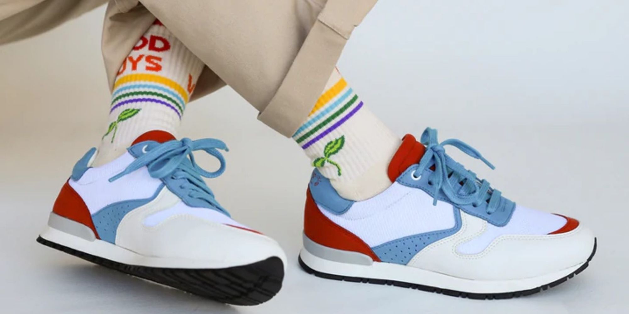 Colourful vegan sneakers by Good Guys.