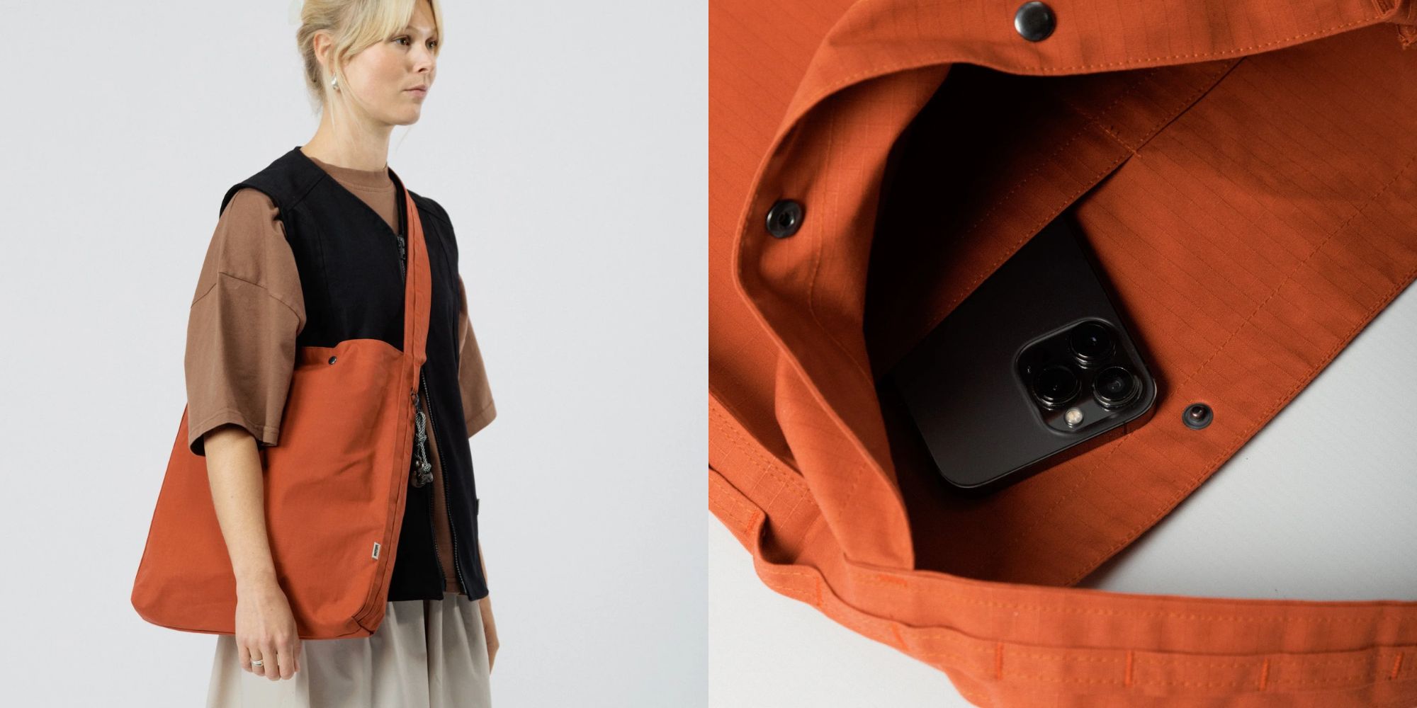 orange tote bag from wawwa