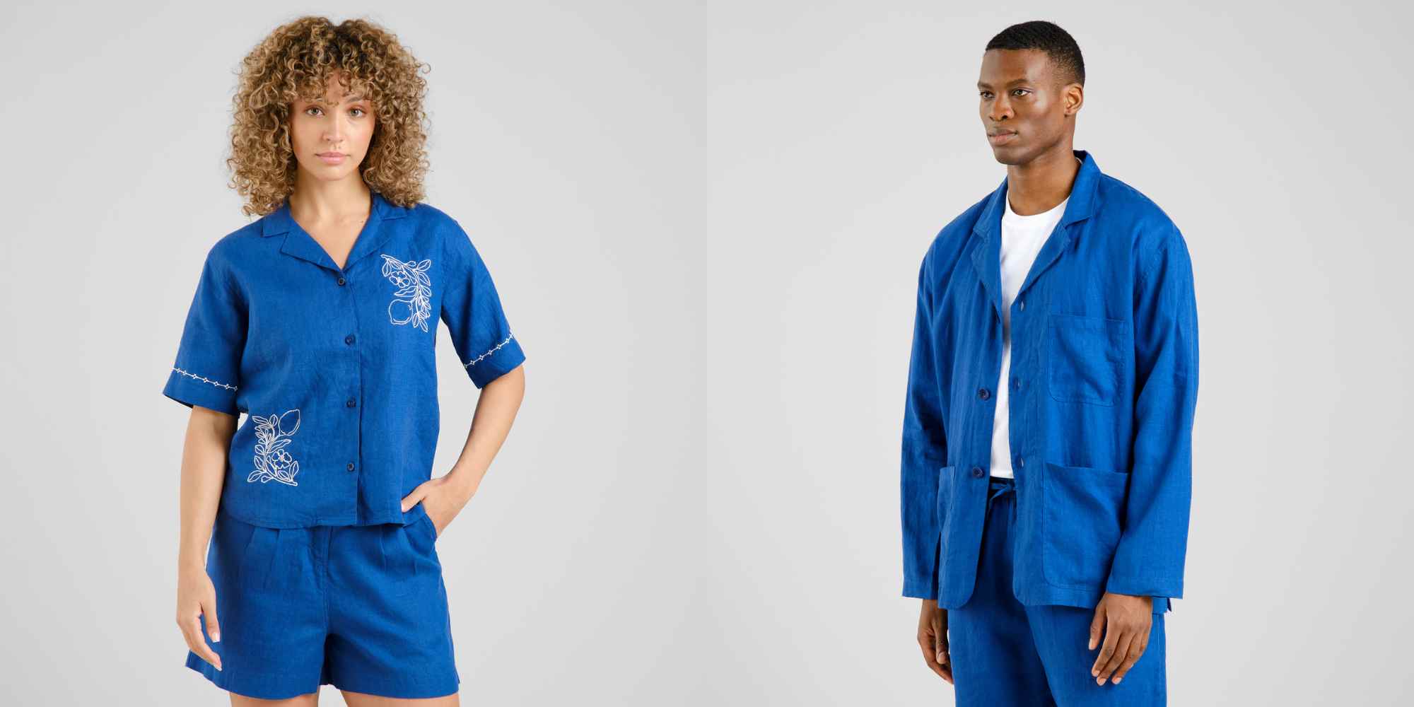 people wearing blue linen clothes from dedicated