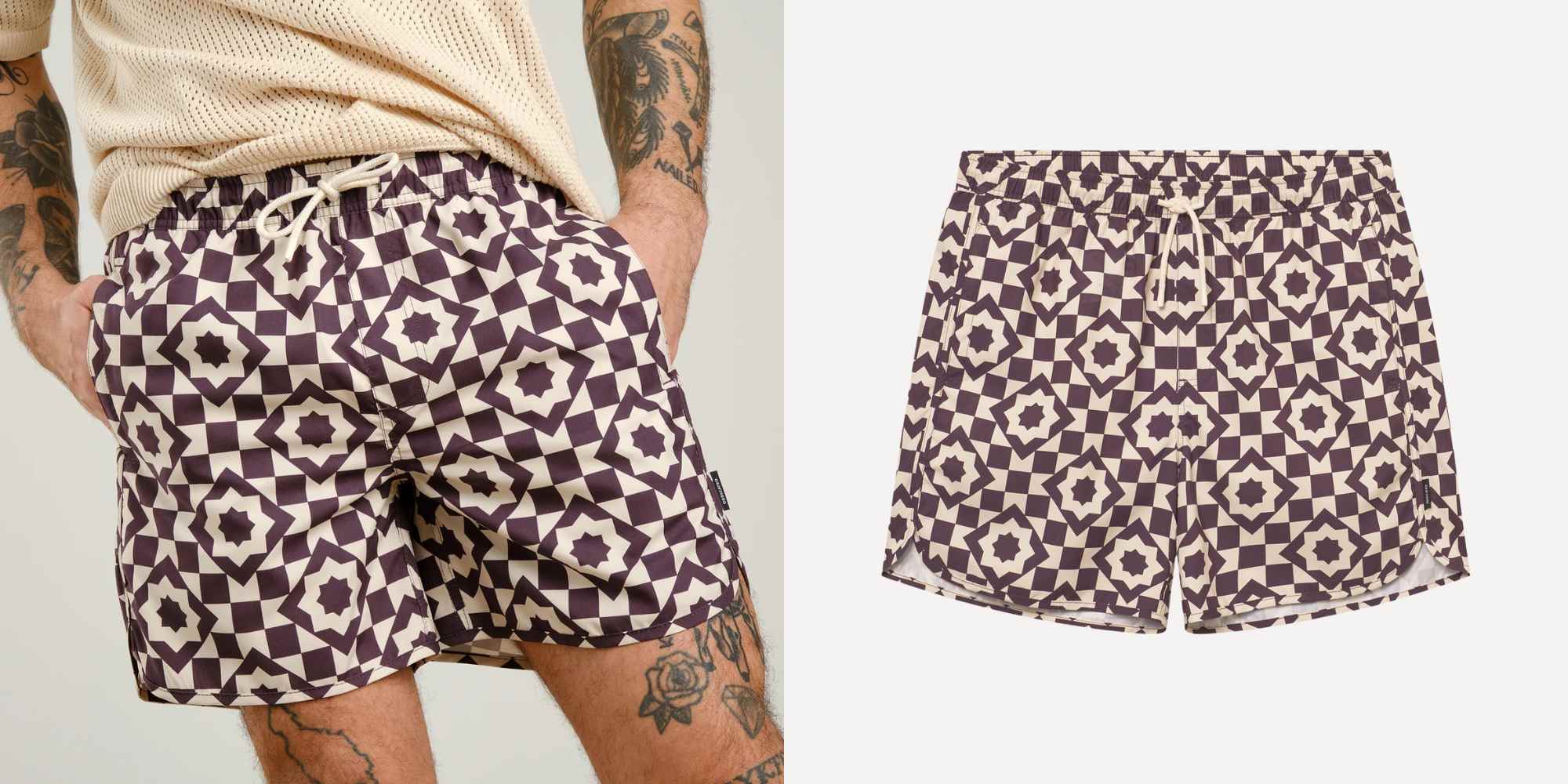 printed swim shorts from dedicated