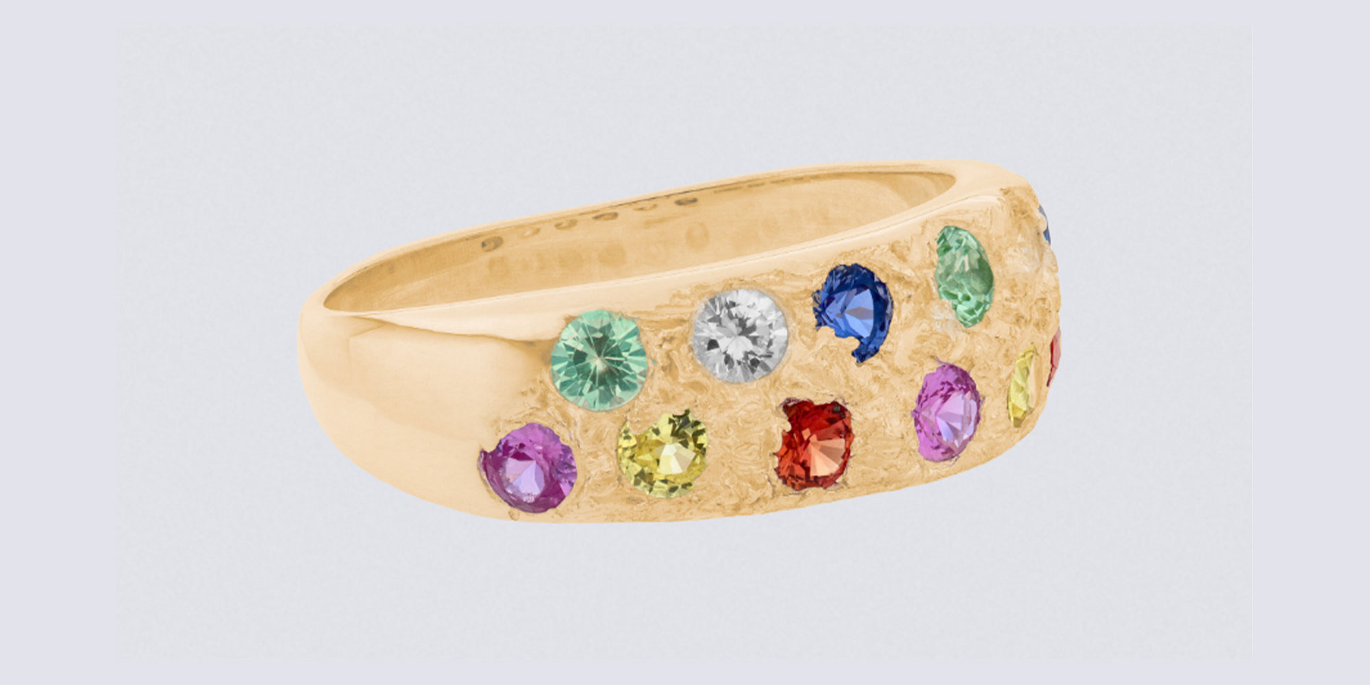 A colourful engagement ring by Bleue Burnham.