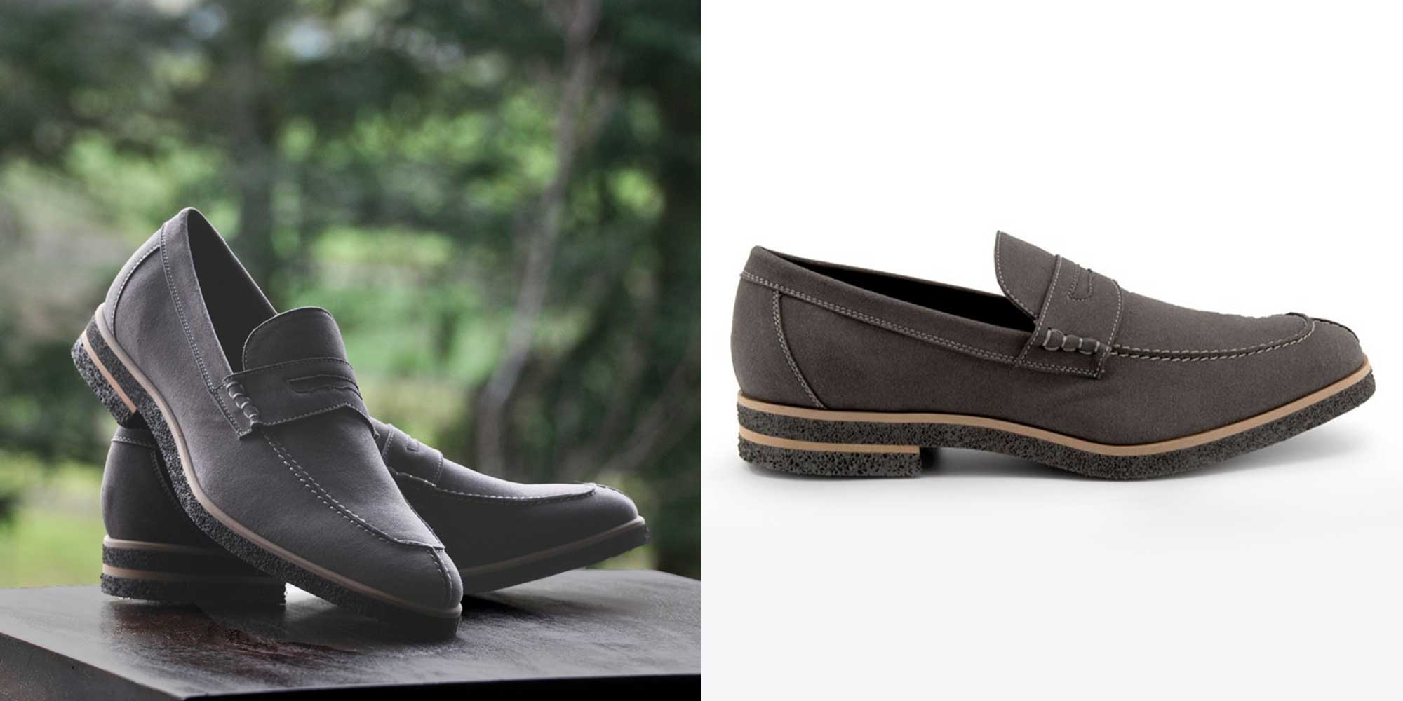 A pair of casual dark grey mocassin by NOAH.