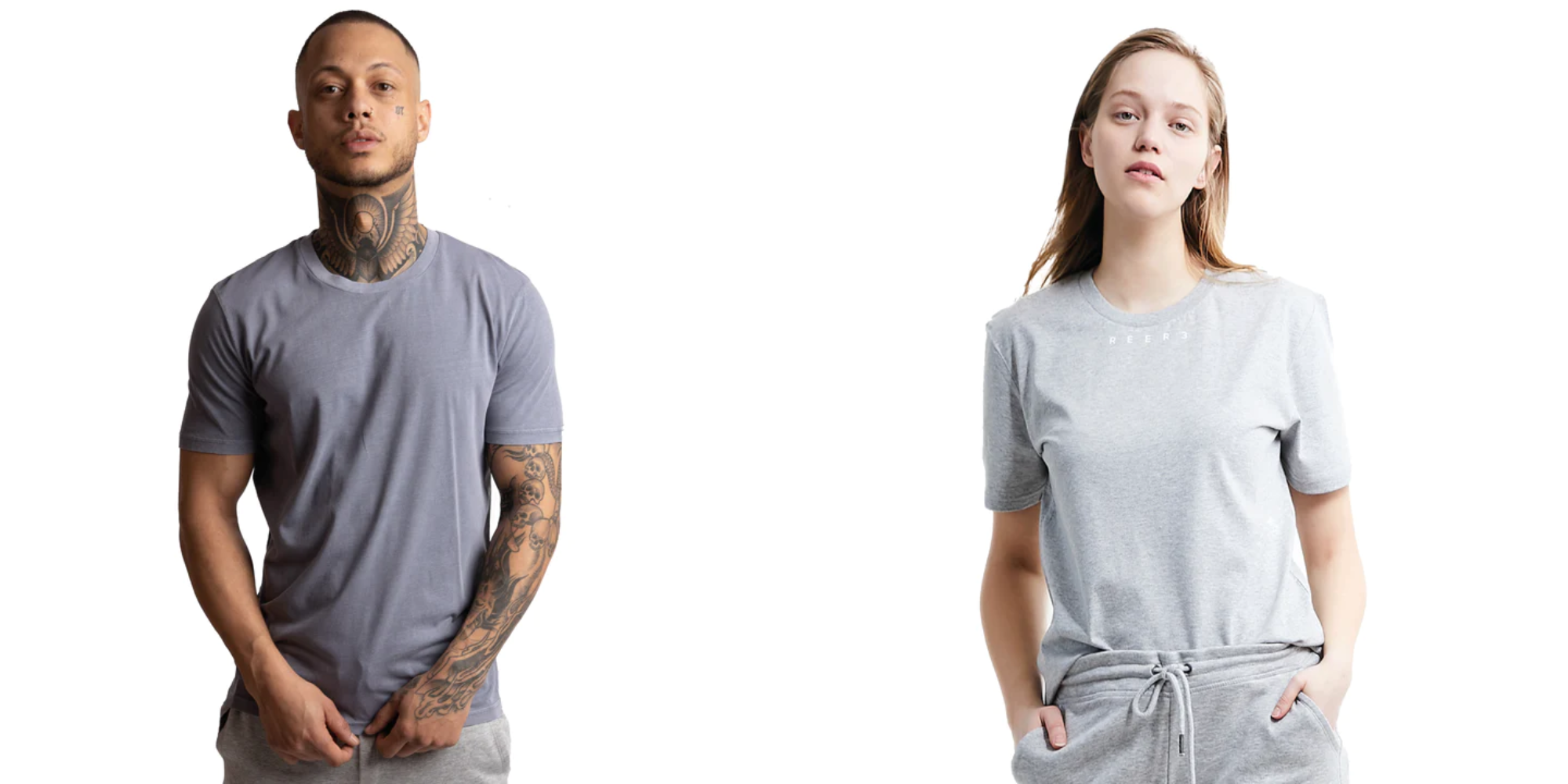 two images of people in clothing by REER3