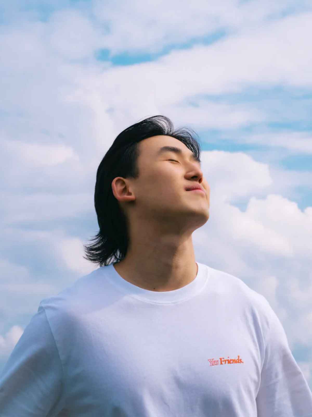 Person wearing sustainable t-shirt from Yes Friends