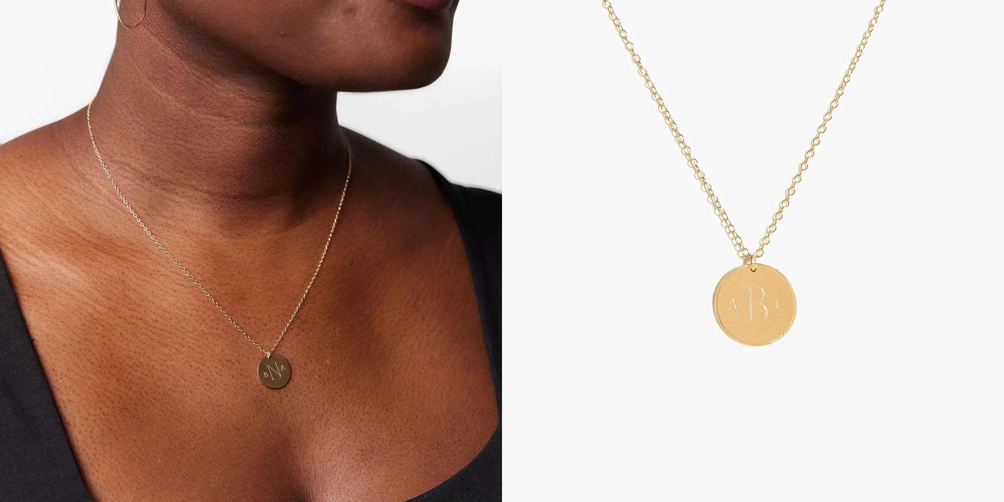 A gold-filled necklace with your monogram.