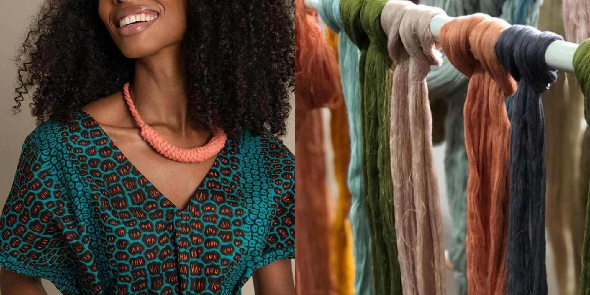 A beautiful thread twisted necklace.