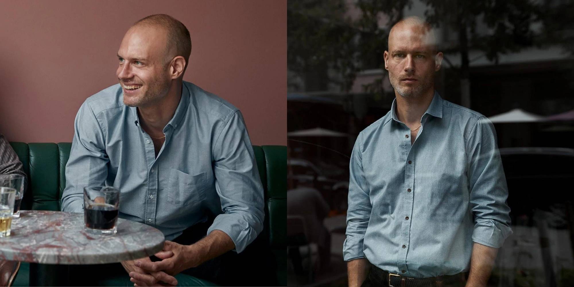 A light blue Oxford shirt by CARPASUS.