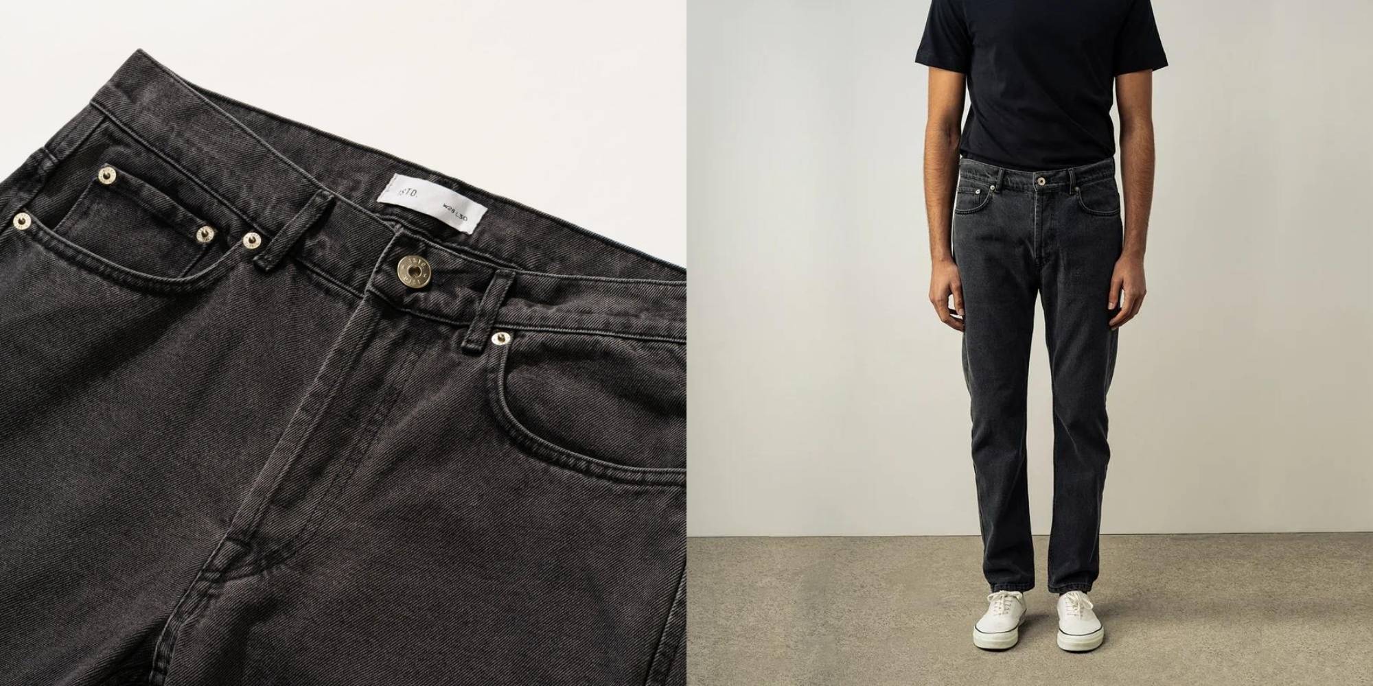 Loose black jeans from ISTO.