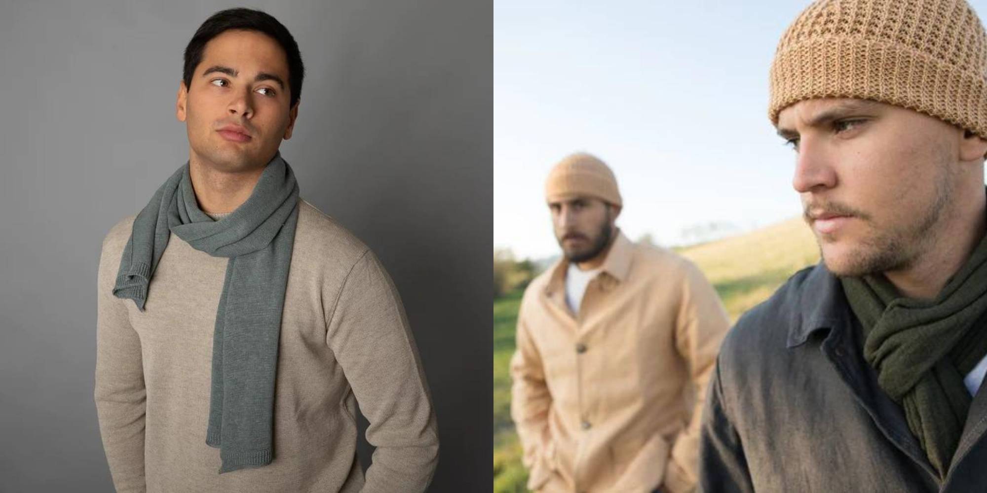 A light grey cashmere scarf from Opera Campi.