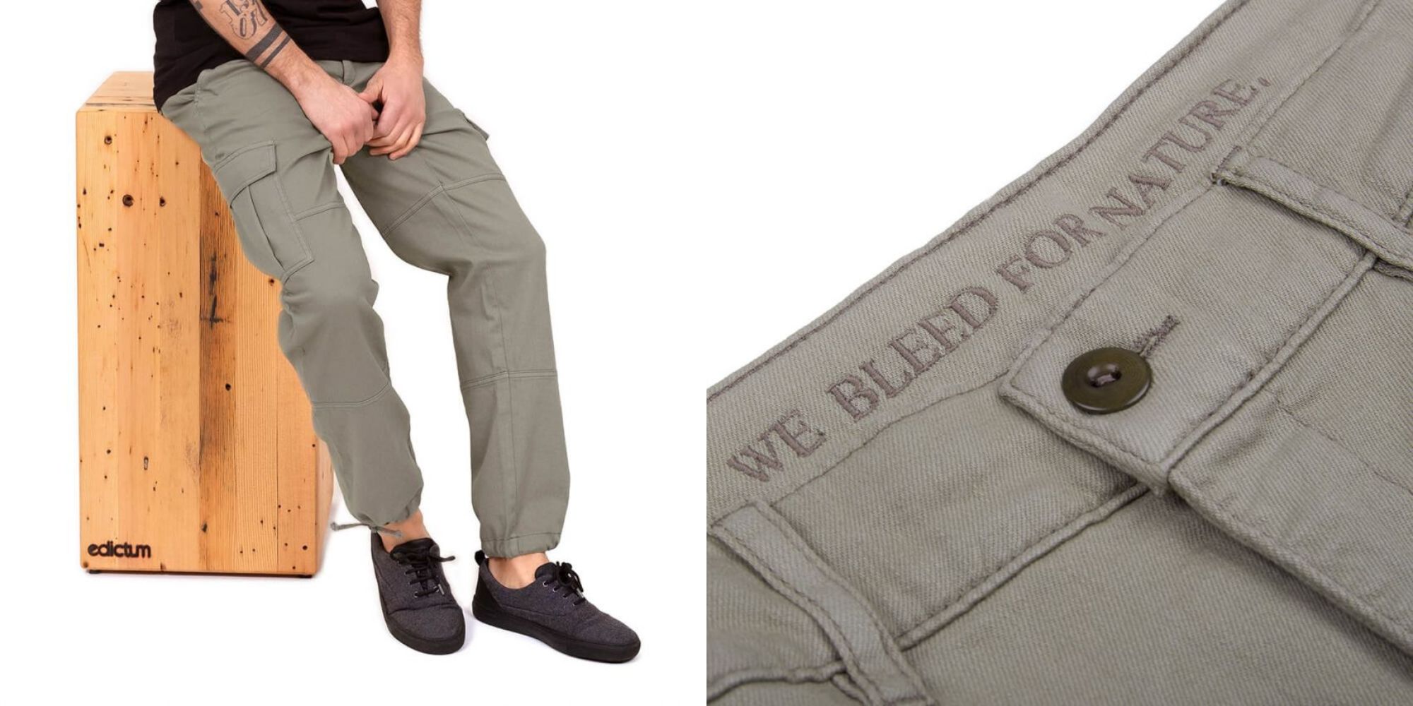 Bleed's basic sand men's utility cargo pants.