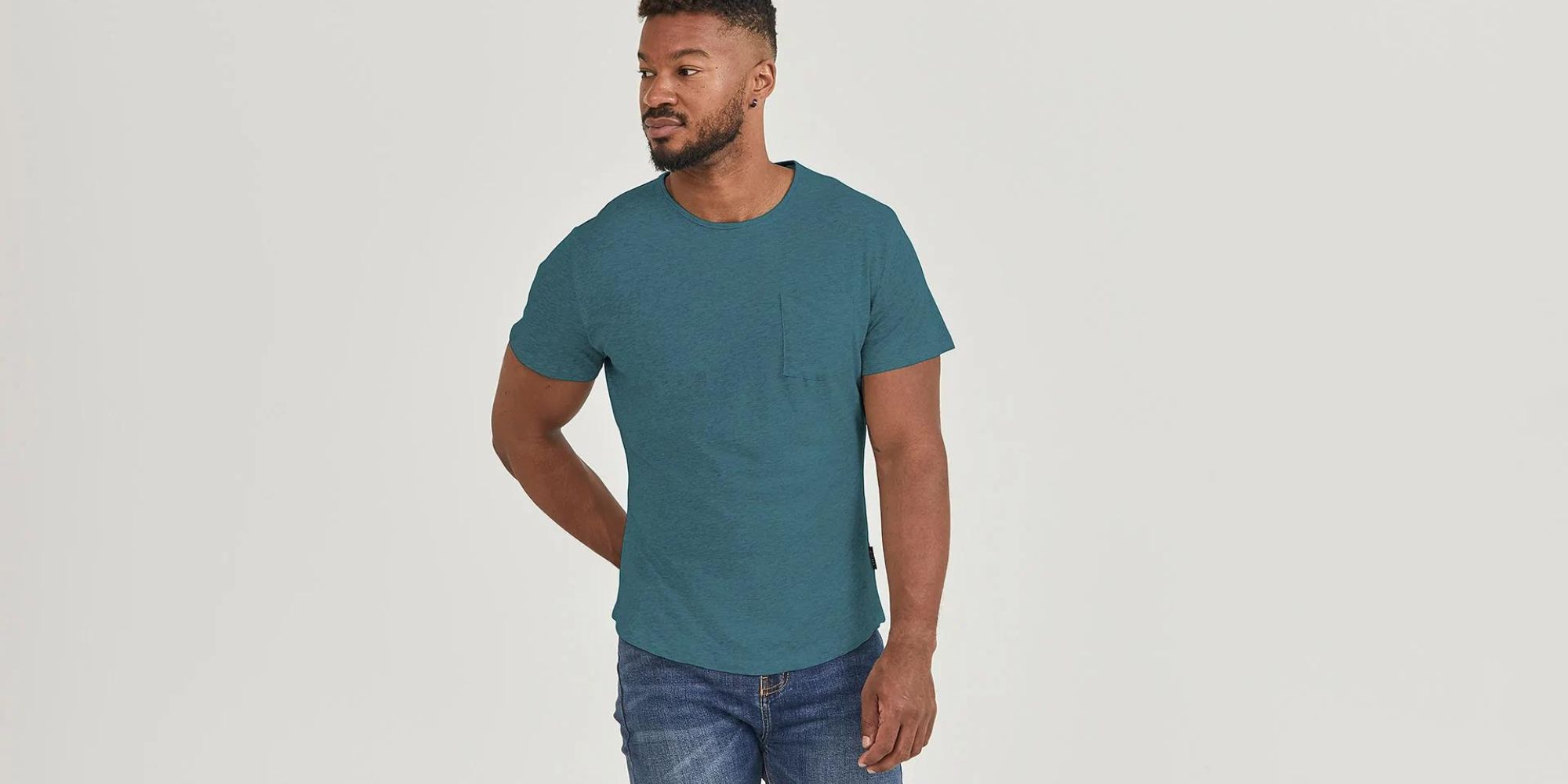A teal short sleeve custom fit t-shirt by Citizen Wolf