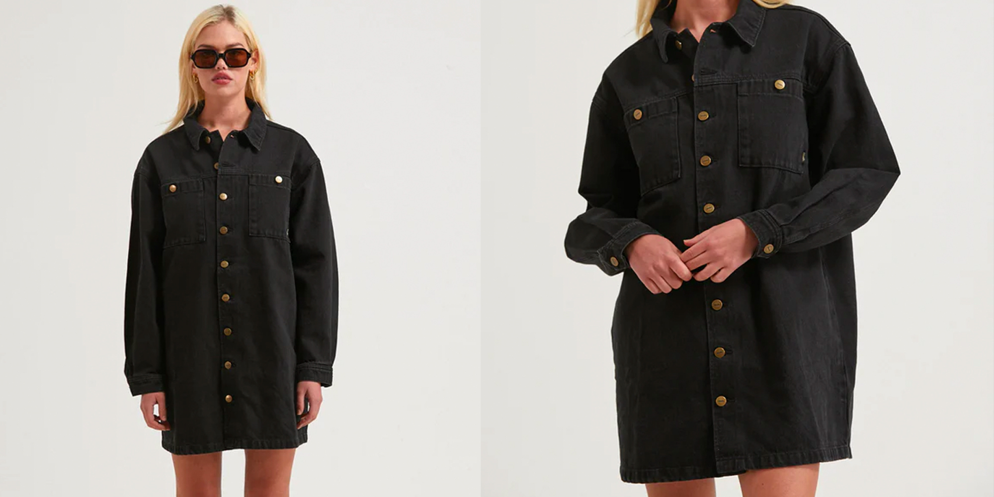 A woman in a dress by Afends.