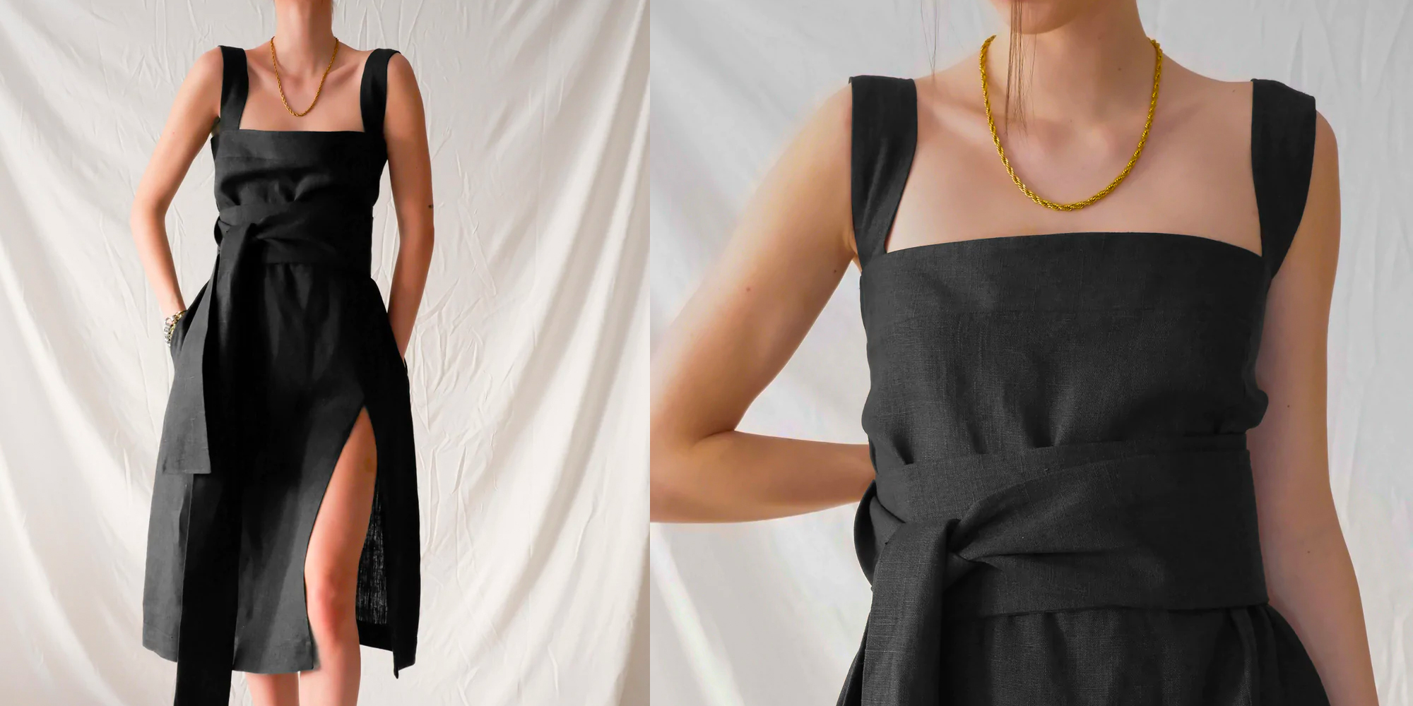 A sleek black dress by BASTET NOIR.