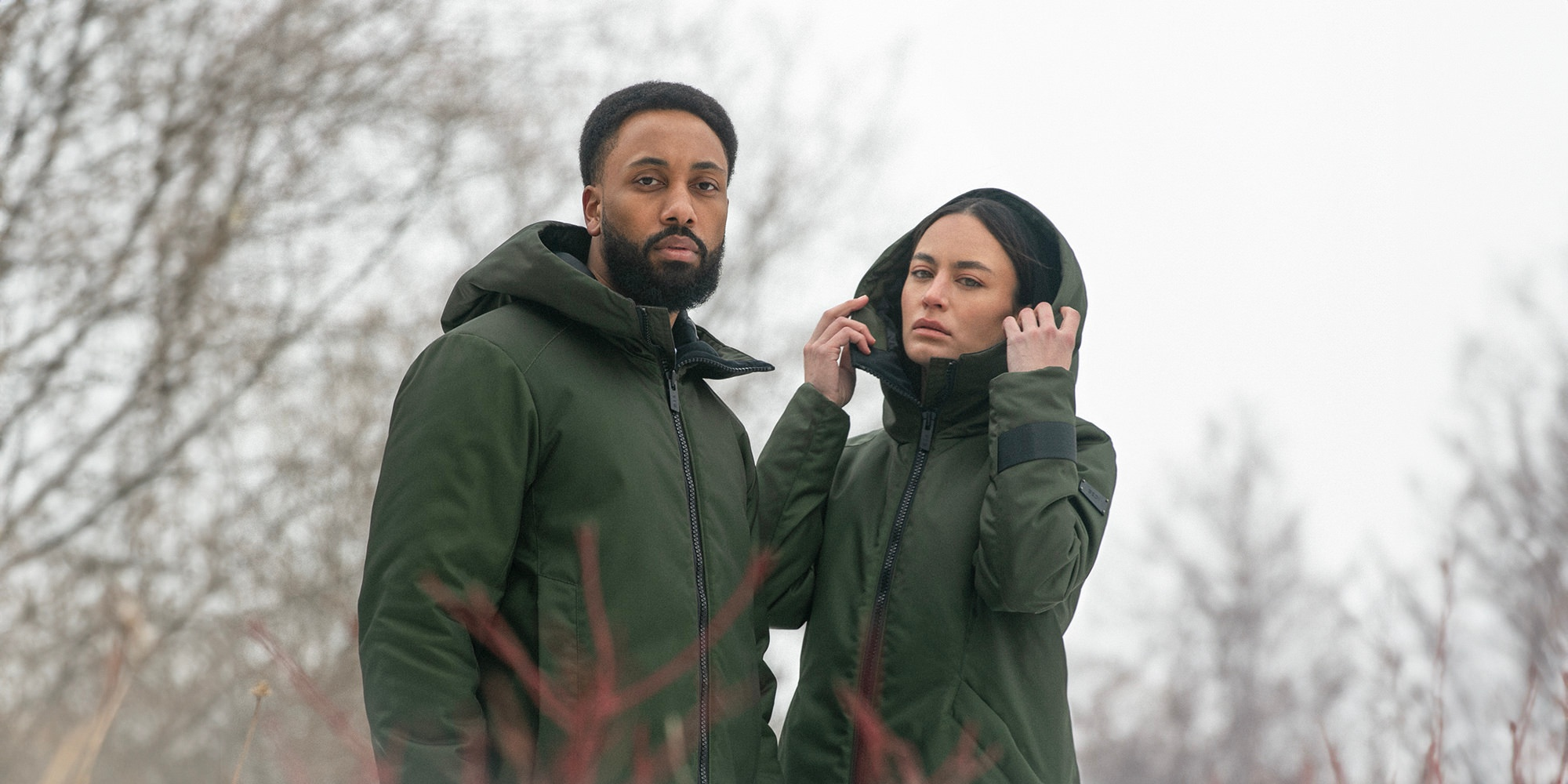 People in more sustainable winter coats by BEDI.