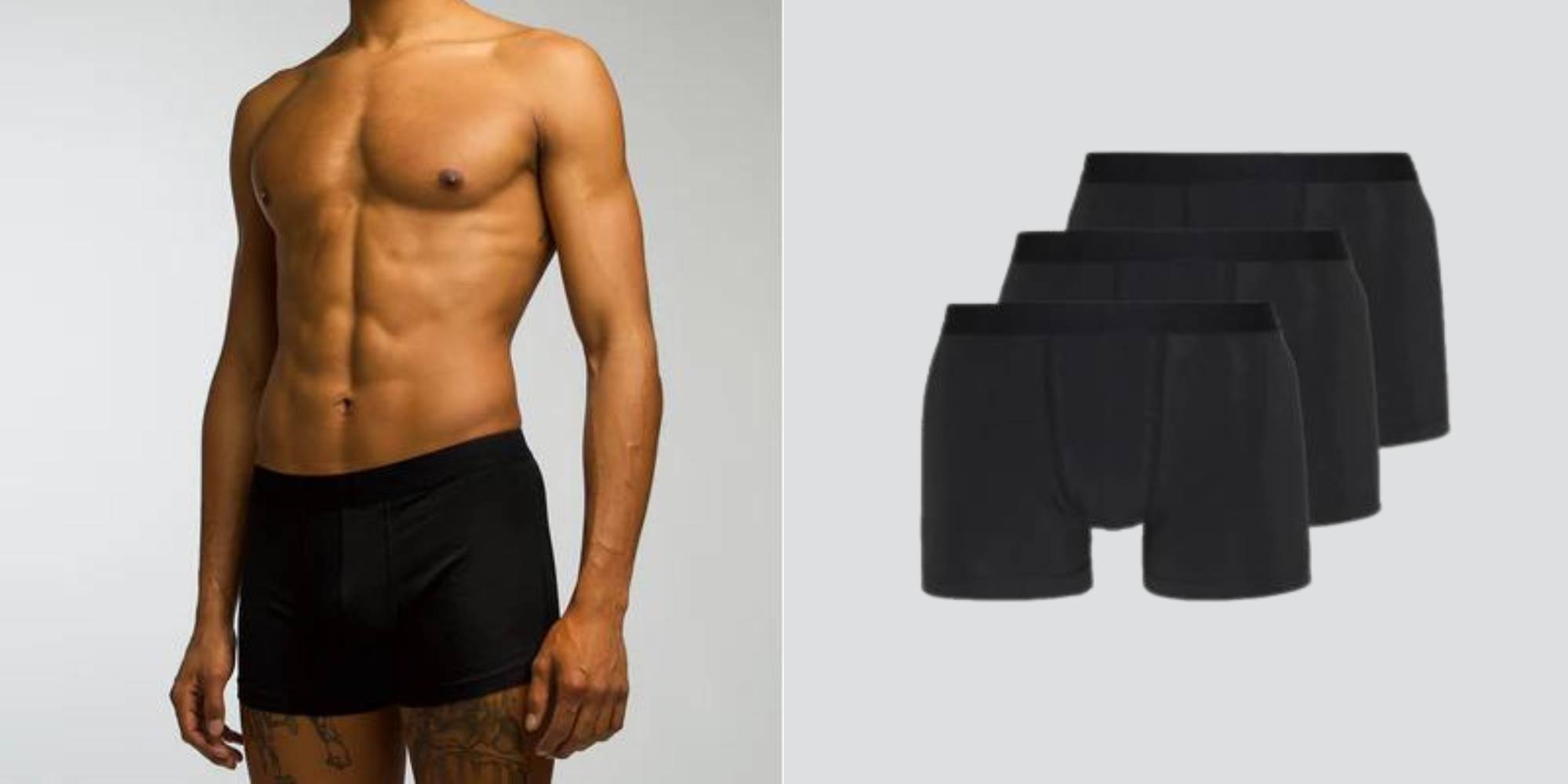 A pack of 3 black boxer briefs from Honest Basics.