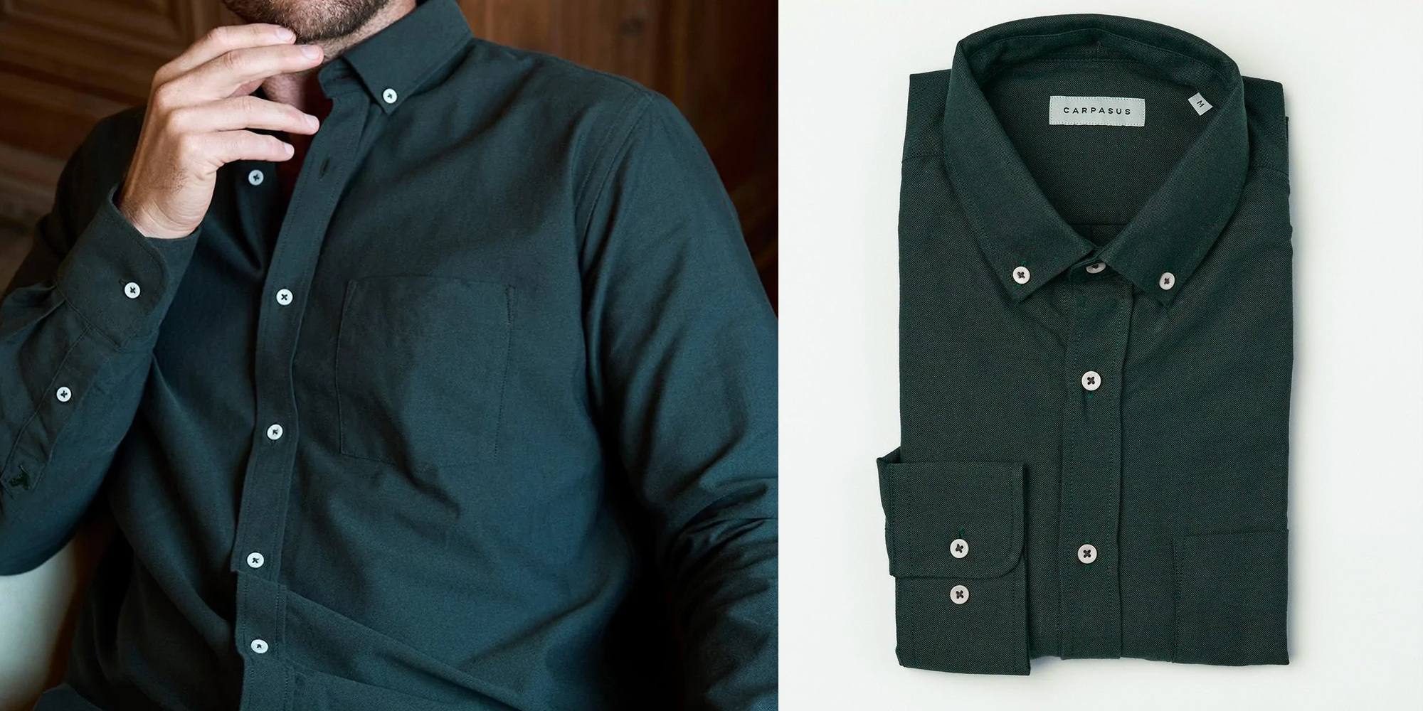 A man in a dark green CARPASUS Oxford