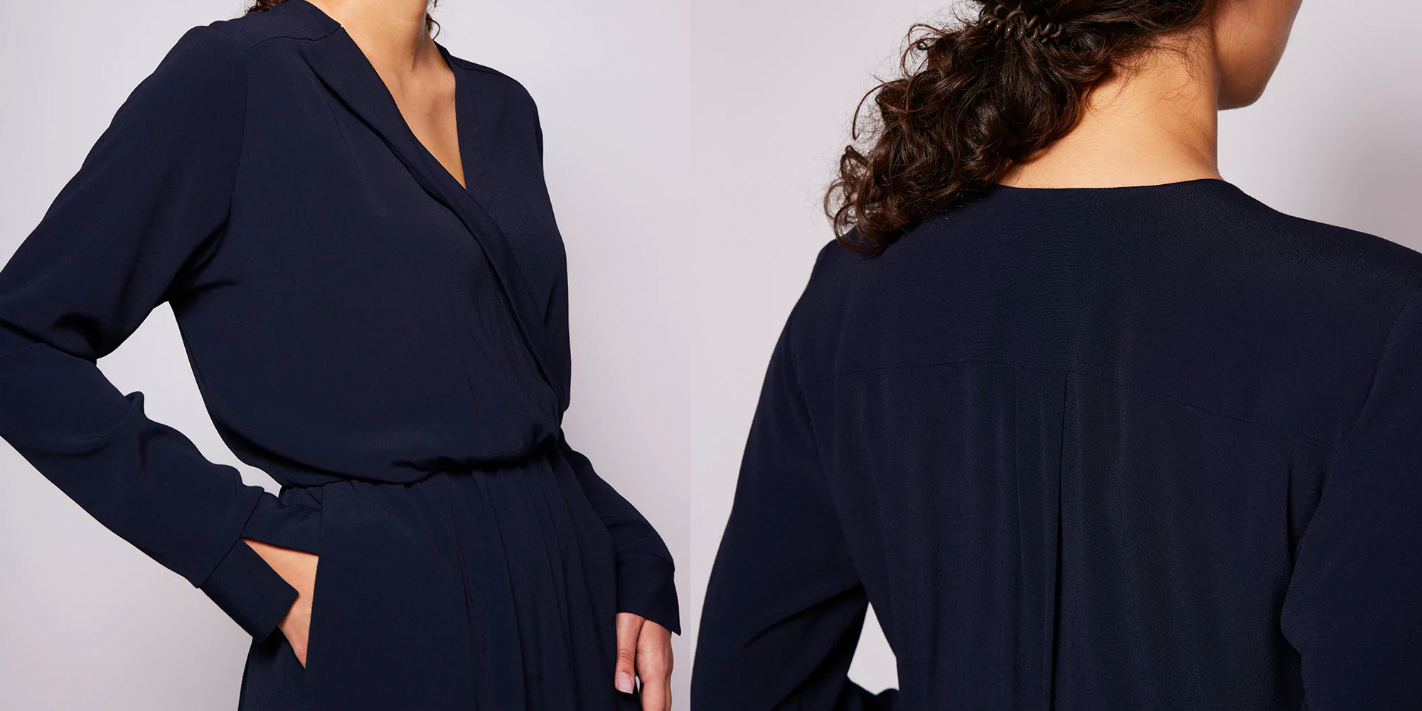 A woman wearing a more ethical dress by Nina Rein.