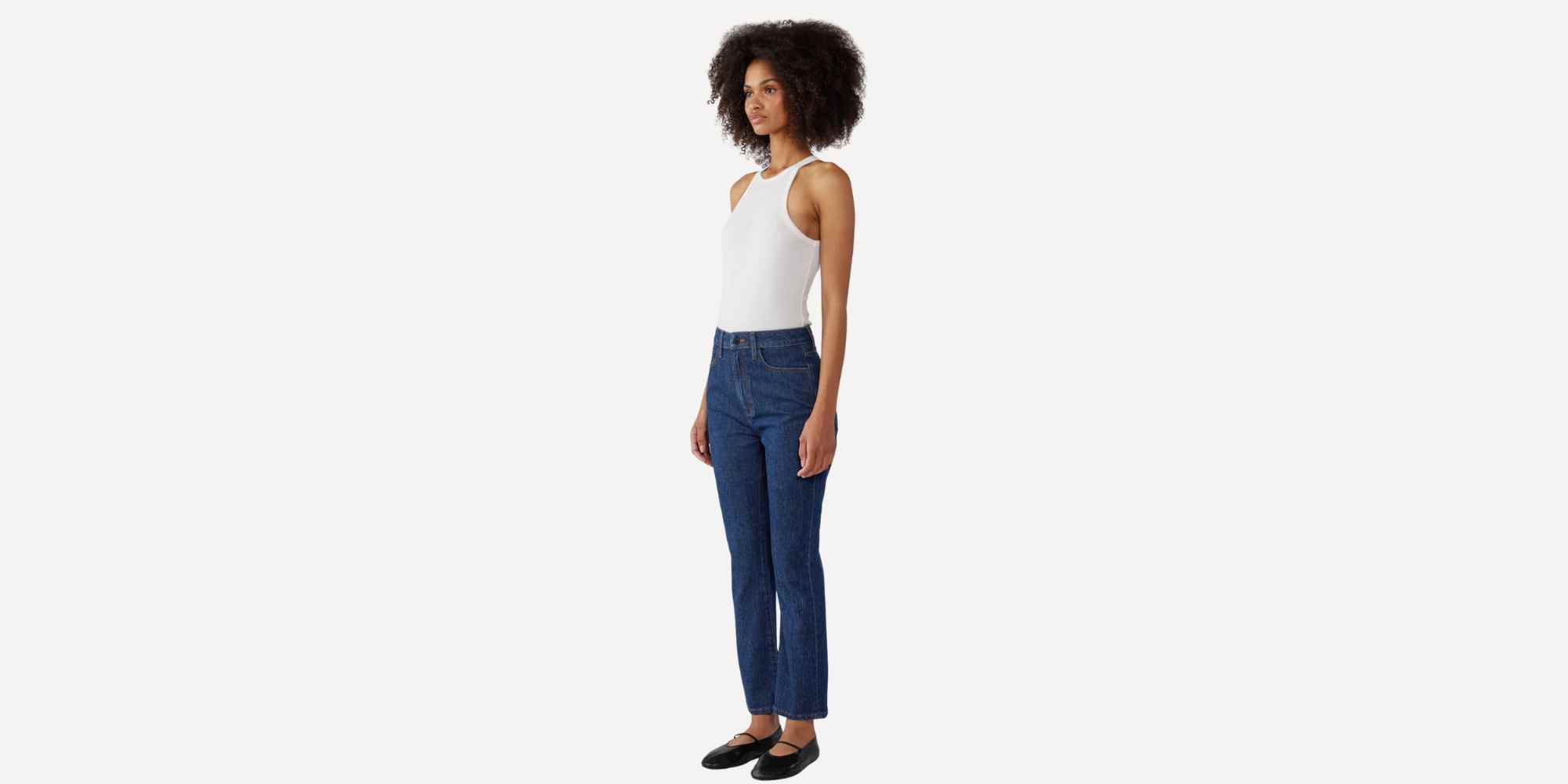 high rise blue jeans from triarchy