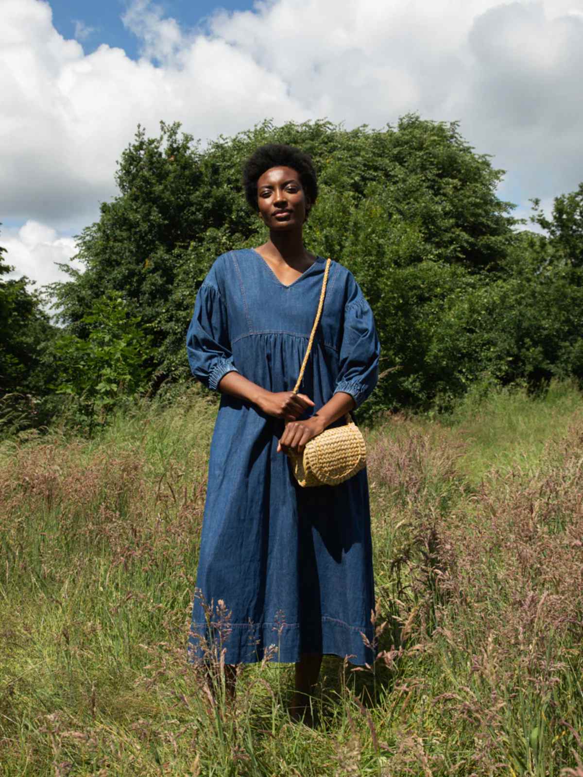 person wearing more sustainable dress