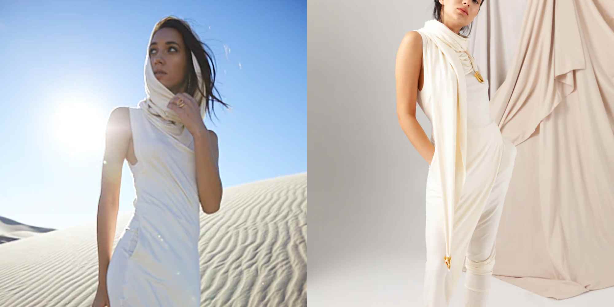 Ivory vegan jumpsuit from Lacher Prise