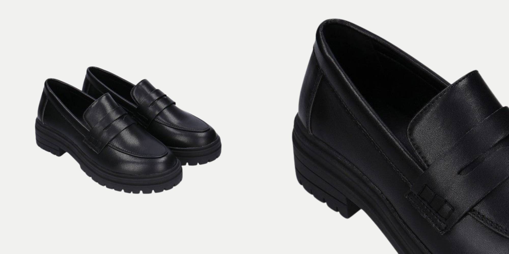 A pair of black vegan chunky loafers from NAE.