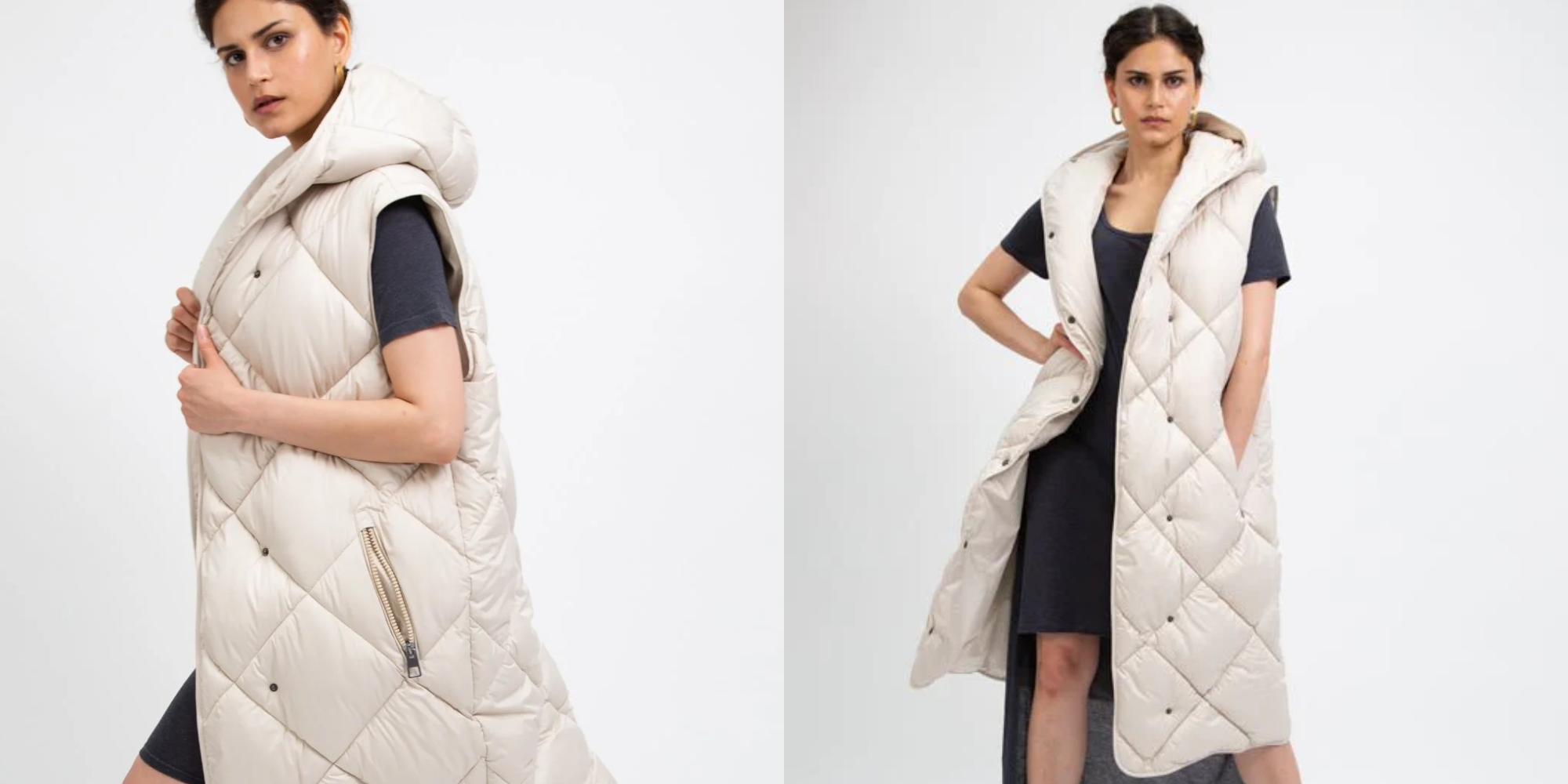 Someone in long sleeveless puffer jacket by Culthread.