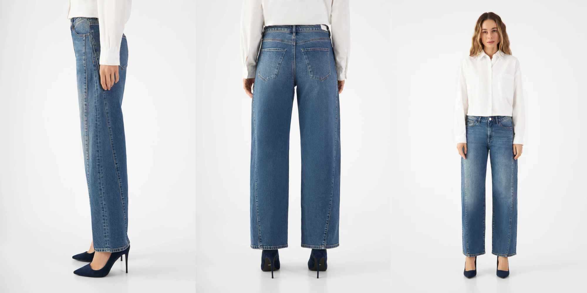 barrel leg jeans from dawn denim