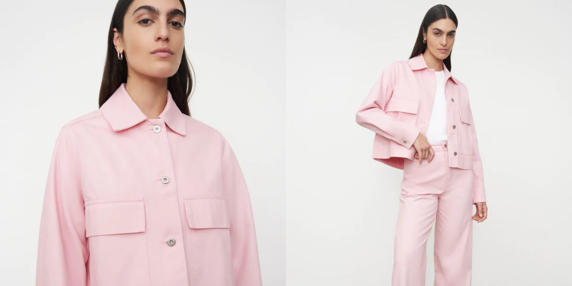 Someone in light pink Mirror Jacket by Kowtow.