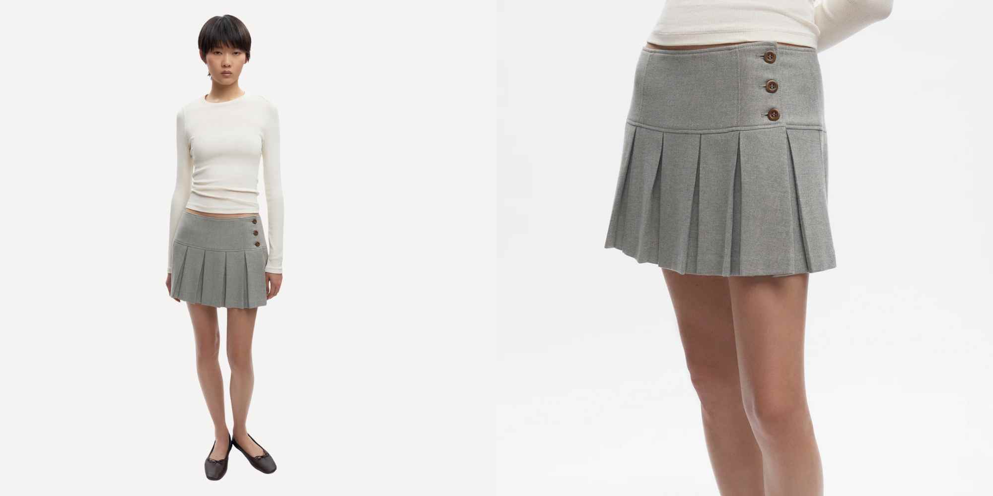 mini skirt from kotn, alternative to cider