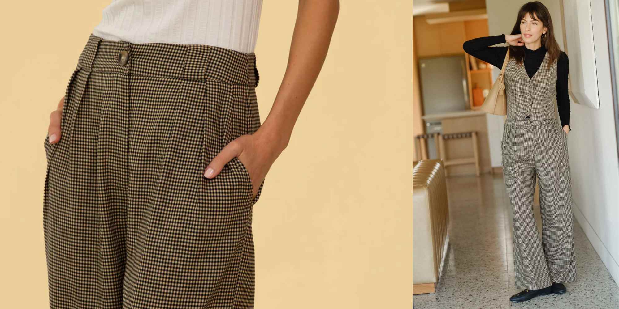 trousers from whimsy & row - alternatives to cider's checked pants